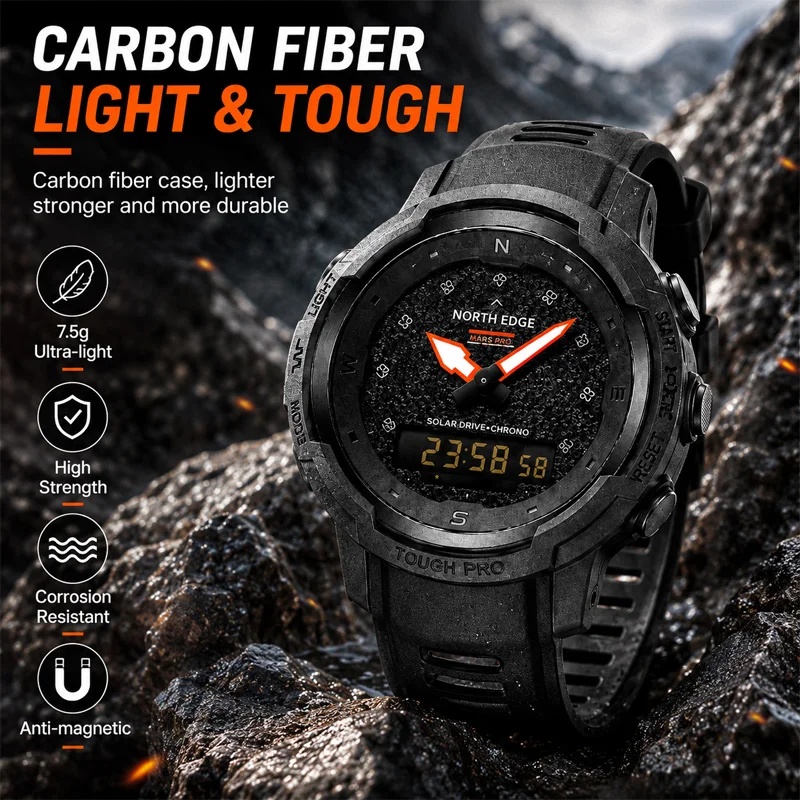 NORTH EDGE MARS PRO Outdoor Wa - Altimeter Compass Watch review and price