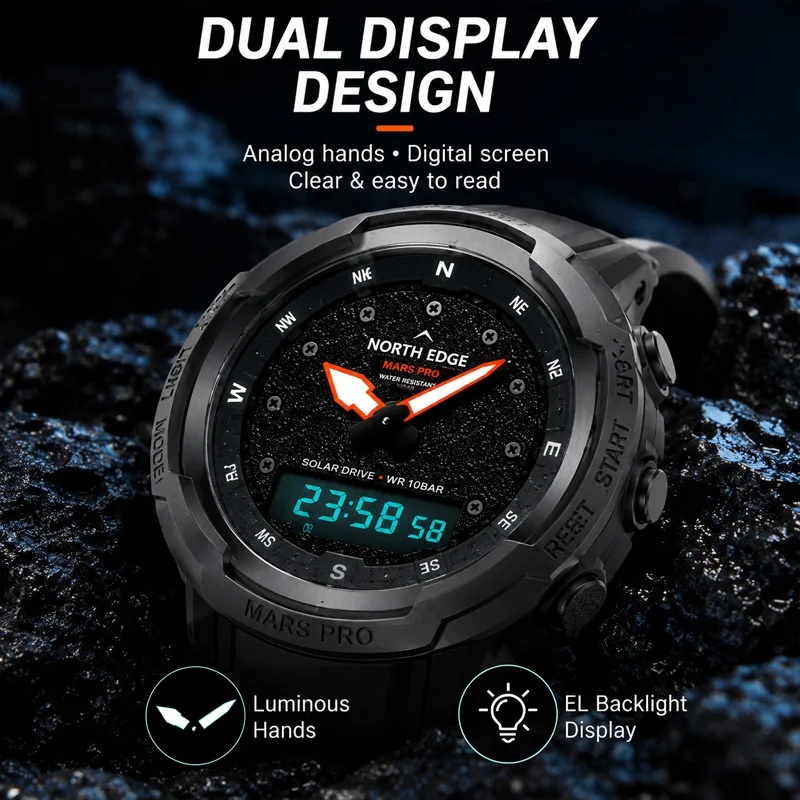 NORTH EDGE MARS PRO Outdoor Wa - Altimeter Compass Watch review and price