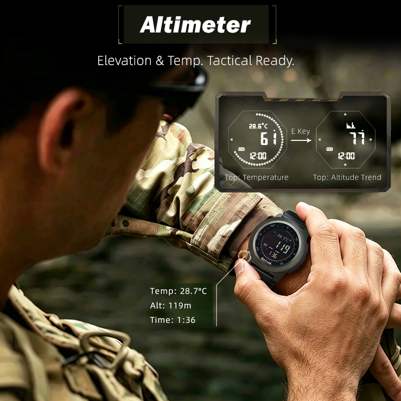 NORTH EDGE APACHE-CF Men Milit - Altimeter Compass Watch review and price